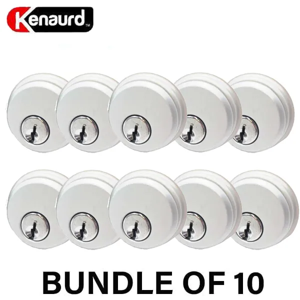 10 x (2) ZINC Mortise Cylinder - 1" - Aluminum Finish - SC1 - Keyed Alike (Bundle - 10 Packs of 2)