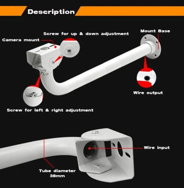 100-200Cm Cctv Wall Bracket Xf0558