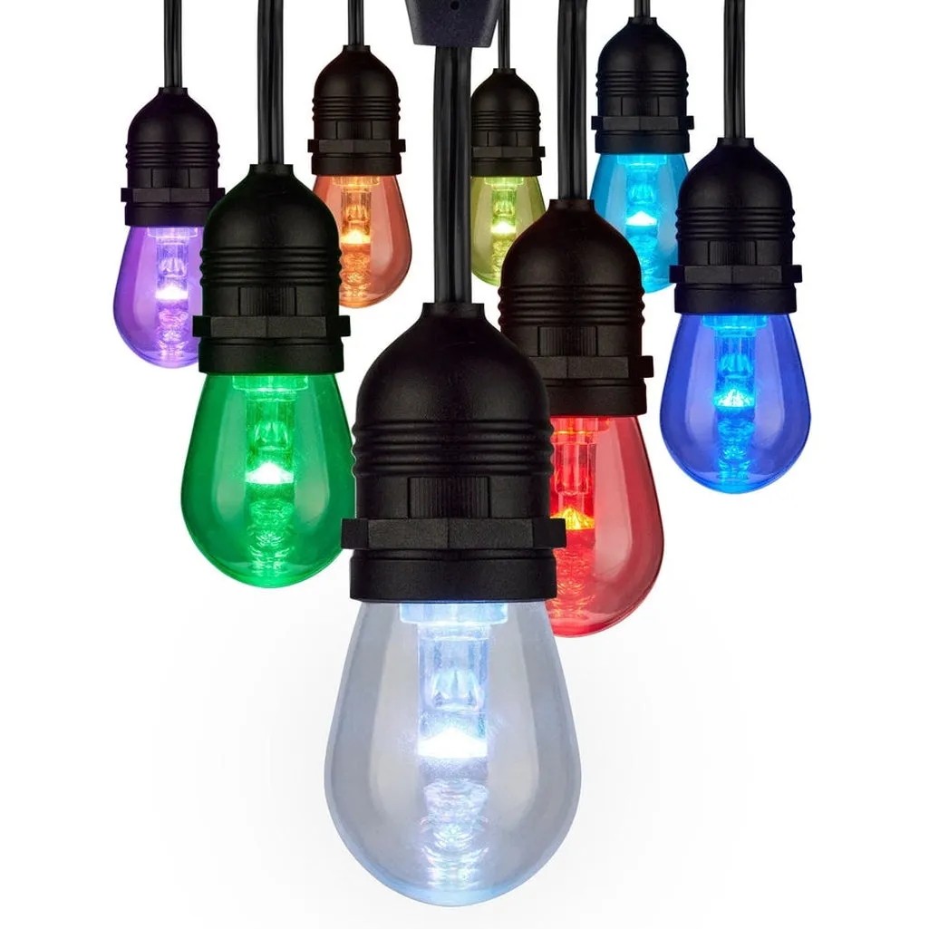 24Ft - 12-S14 Lamp - LED String Light - Starfish IOT - RGBTW