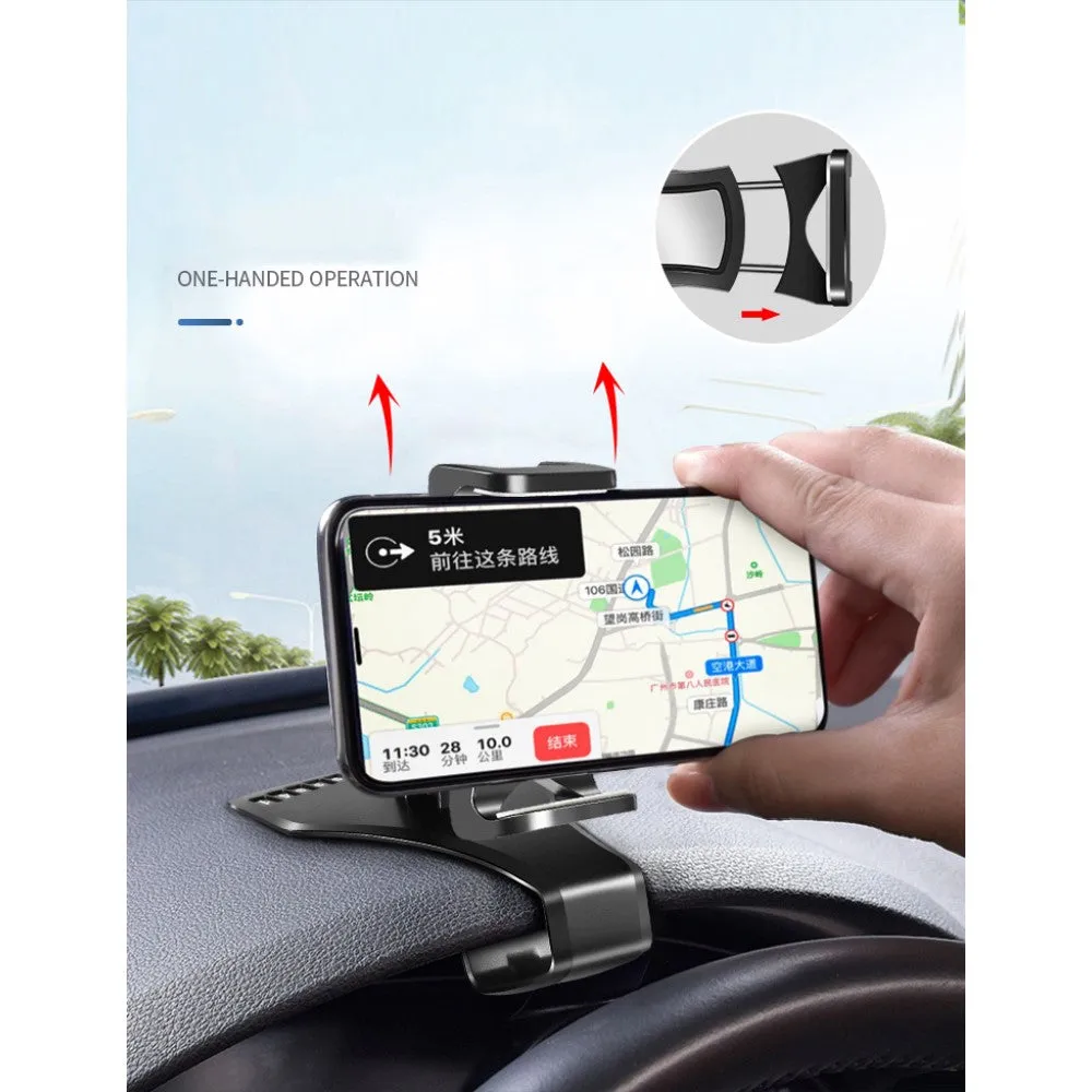 3 in 1 Car GPS Smartphone Holder: Dashboard / Visor Clamp   AC Grid Clip for BlackBerry Motion - Black