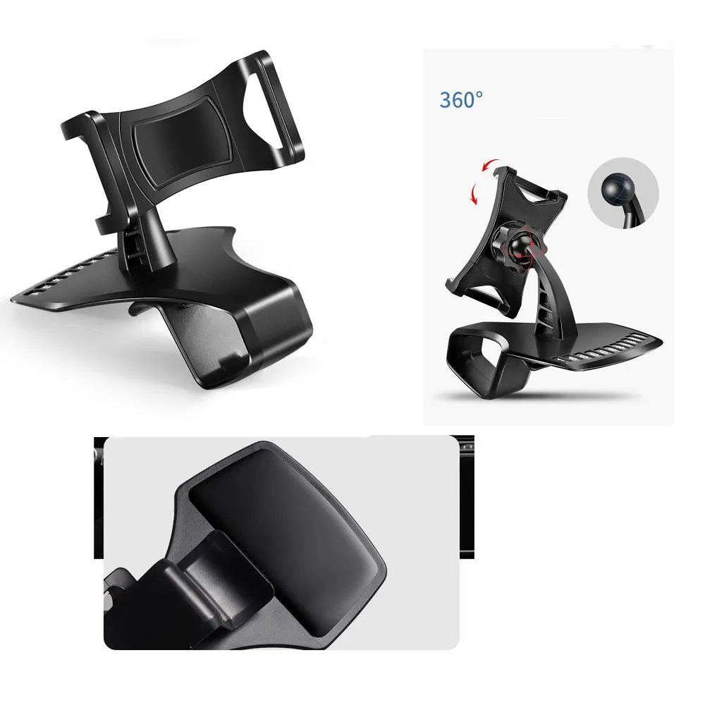 3 in 1 Car GPS Smartphone Holder: Dashboard / Visor Clamp   AC Grid Clip for BlackBerry Motion - Black