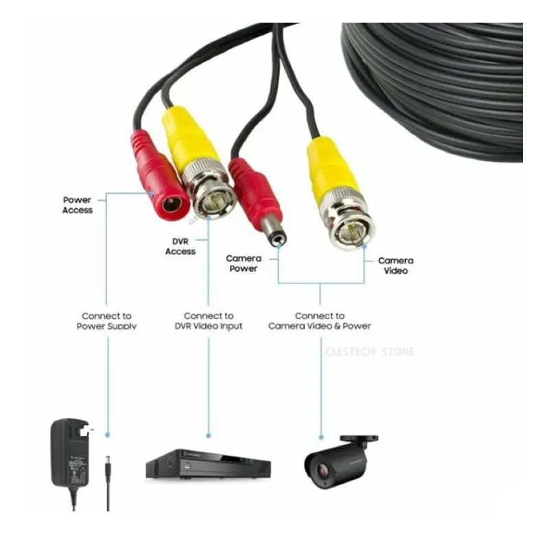 30M Bnc Cable Video   Dc Power Cctv Cable - 30M Bnc