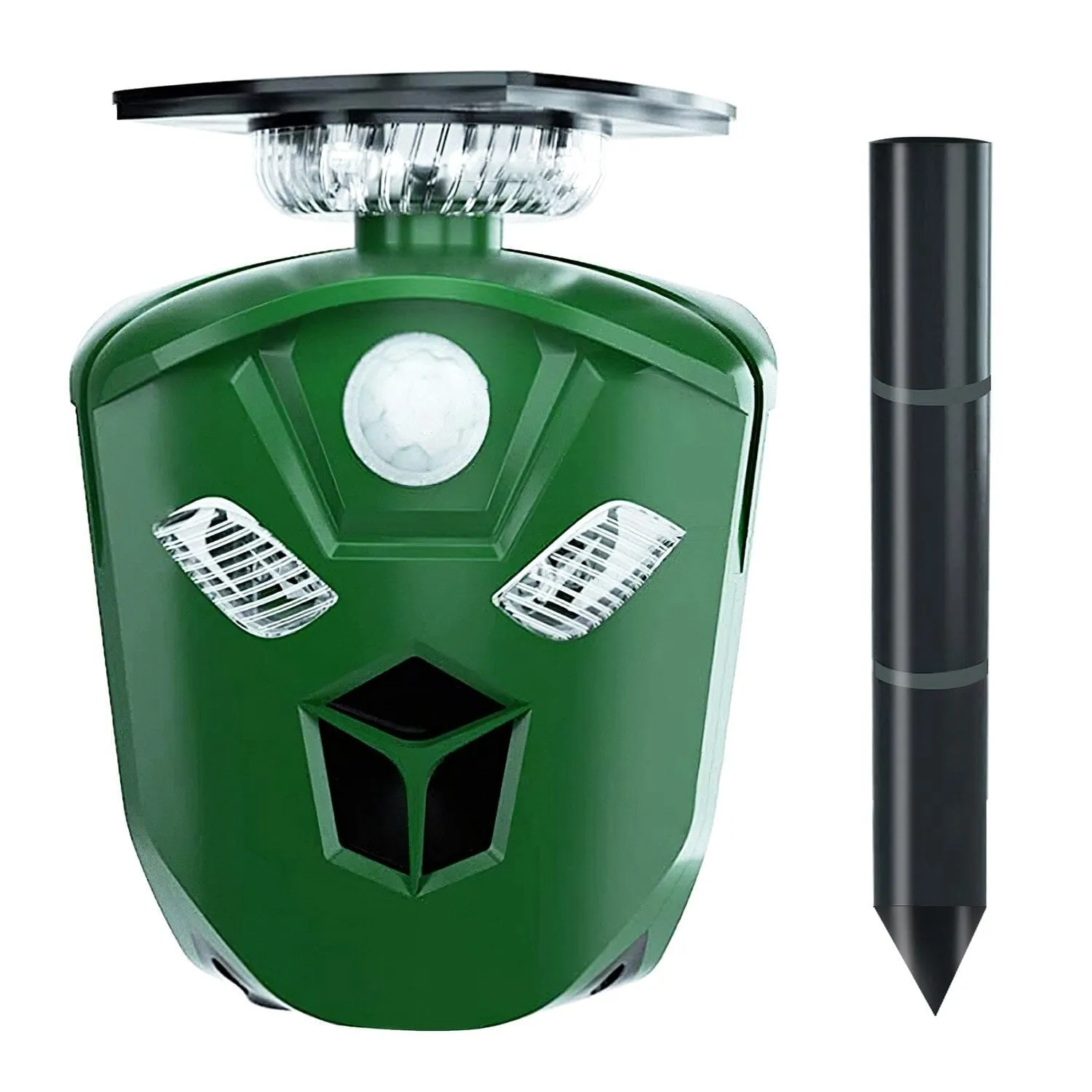 360° Electric Solar Powered Ultrasonic Repeller with Motion Sensor LED Flashing Lights