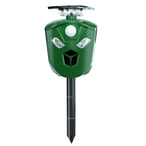 360° Electric Solar Powered Ultrasonic Repeller with Motion Sensor LED Flashing Lights