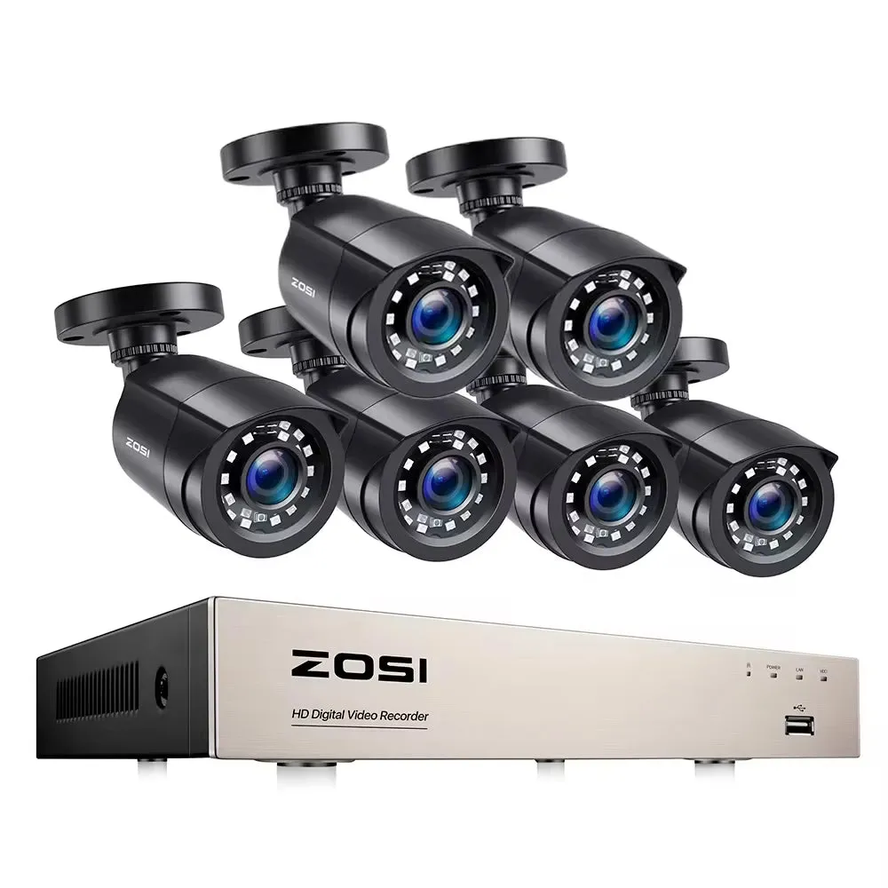 3K Lite Home Video Surveillance System AI Human/Vehicle Detection 8CH 5MP Lite CCTV DVR 1080P 2MP Security Cameras