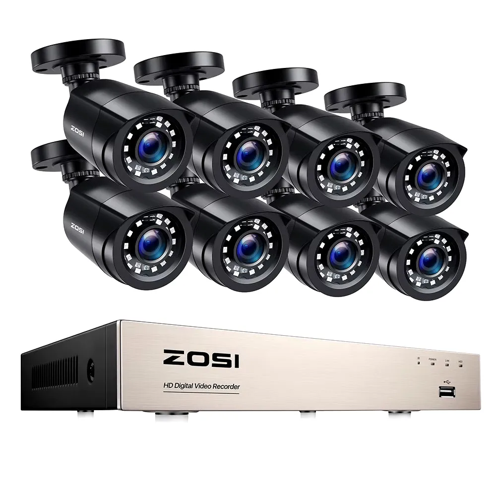 3K Lite Home Video Surveillance System AI Human/Vehicle Detection 8CH 5MP Lite CCTV DVR 1080P 2MP Security Cameras