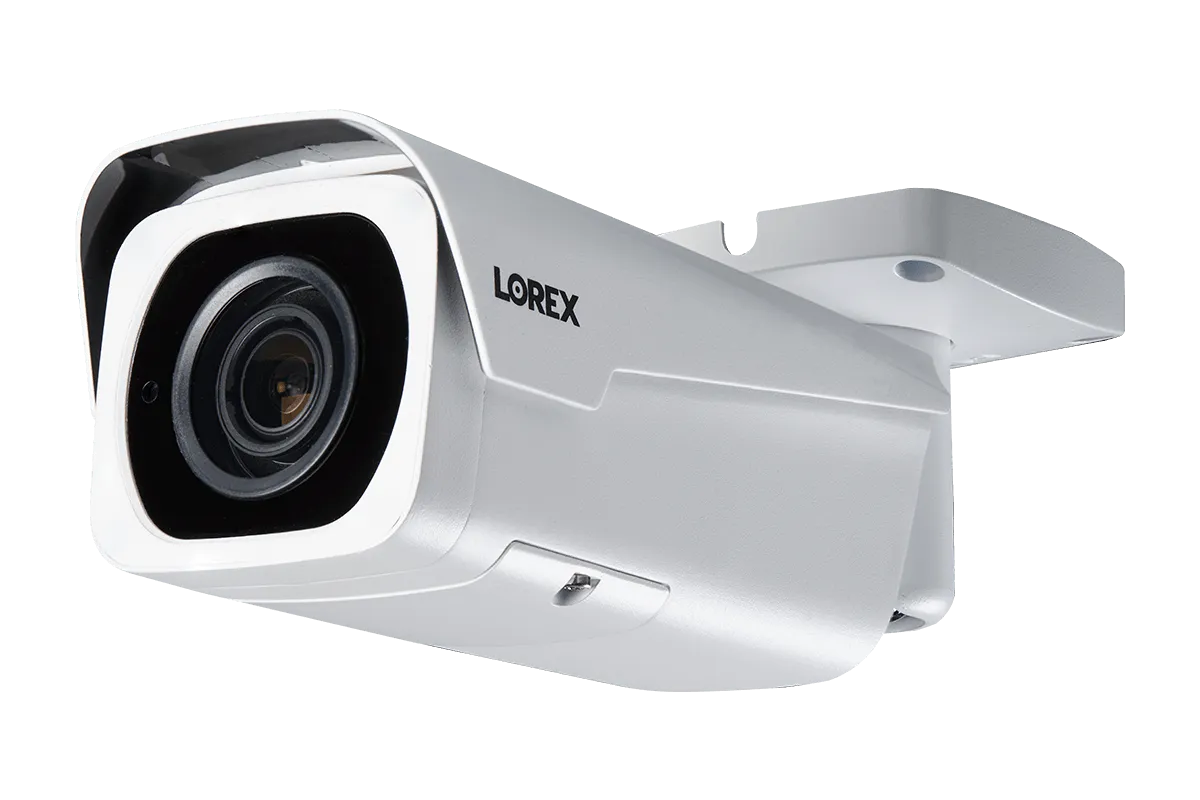 4K Nocturnal IP NVR System with Six 4K (8MP) IP Motorized Varifocal White Metal Cameras
