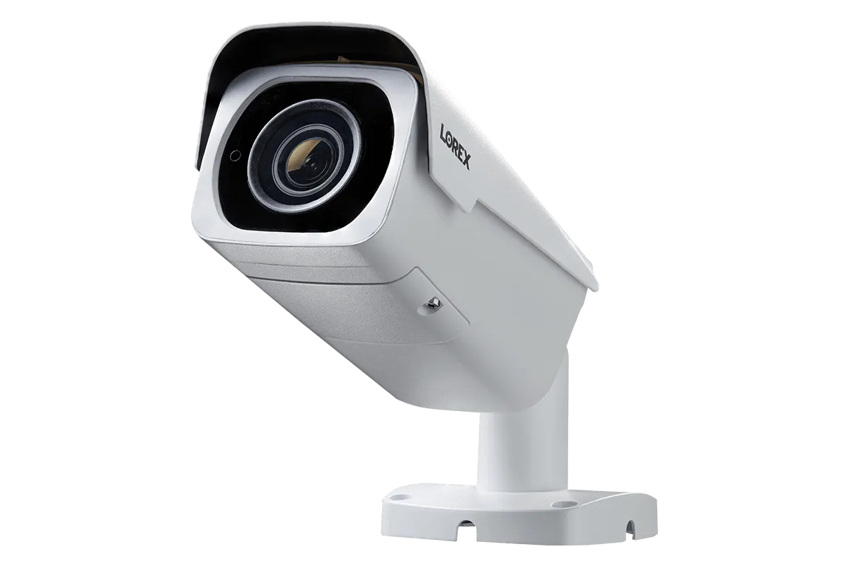 4K Nocturnal IP NVR System with Six 4K (8MP) IP Motorized Varifocal White Metal Cameras