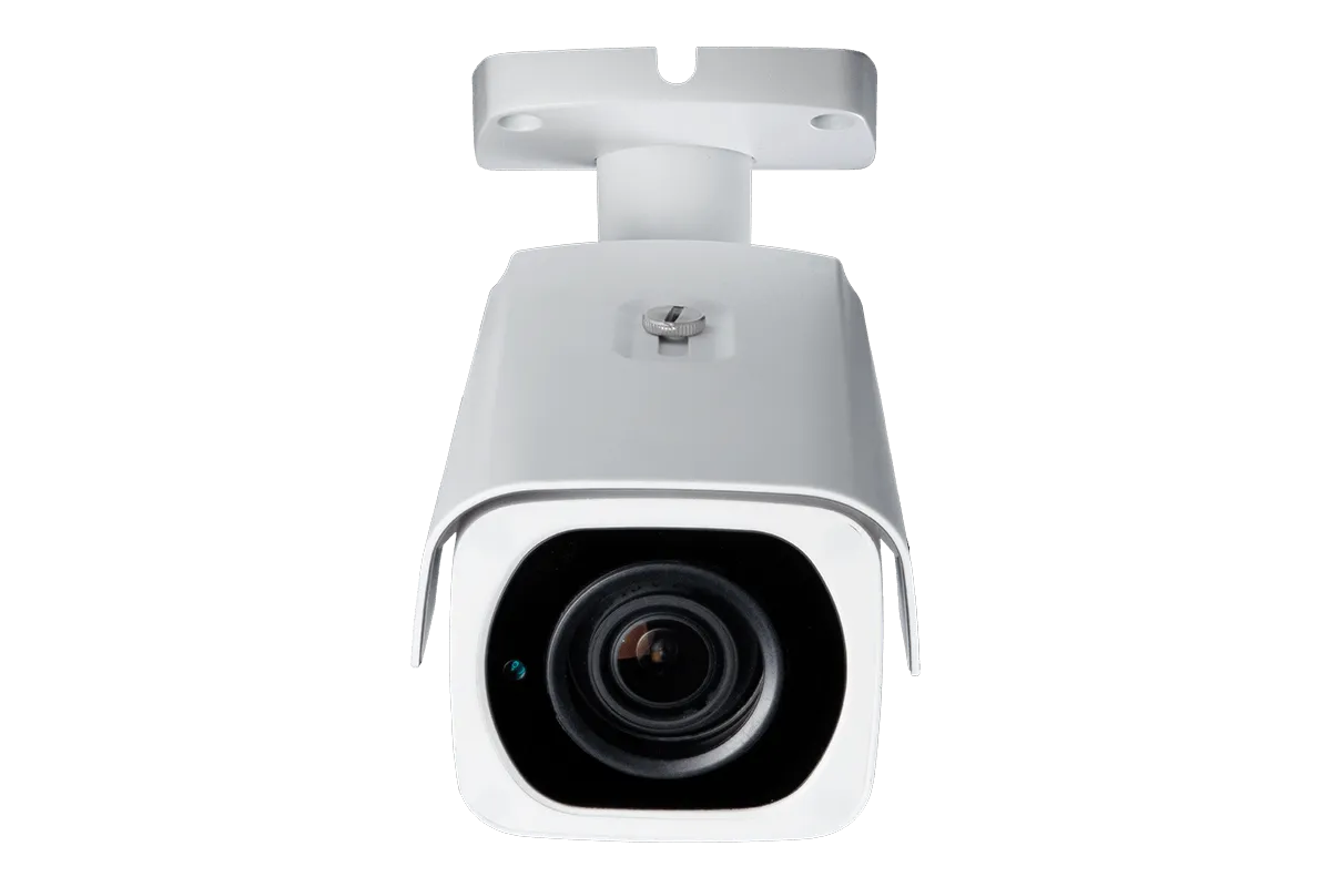 4K Nocturnal IP NVR System with Six 4K (8MP) IP Motorized Varifocal White Metal Cameras