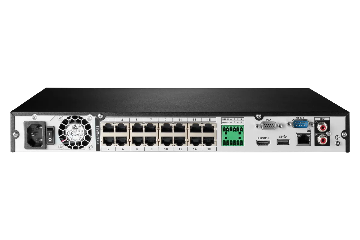 4K Nocturnal IP NVR System with Six 4K (8MP) IP Motorized Varifocal White Metal Cameras
