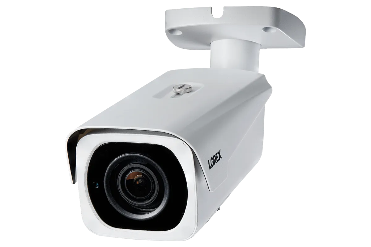 4K Nocturnal IP NVR System with Six 4K (8MP) IP Motorized Varifocal White Metal Cameras