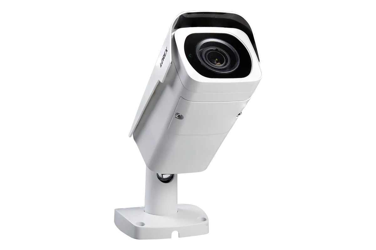 4K Nocturnal IP NVR System with Six 4K (8MP) IP Motorized Varifocal White Metal Cameras