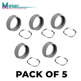 5 x Major Mfg - CGA-5 - Free Spinning - Standard Cylinder Guard - Tapered - 1-3/4" x 1/2" - Aluminum (BUNDLE OF 5)