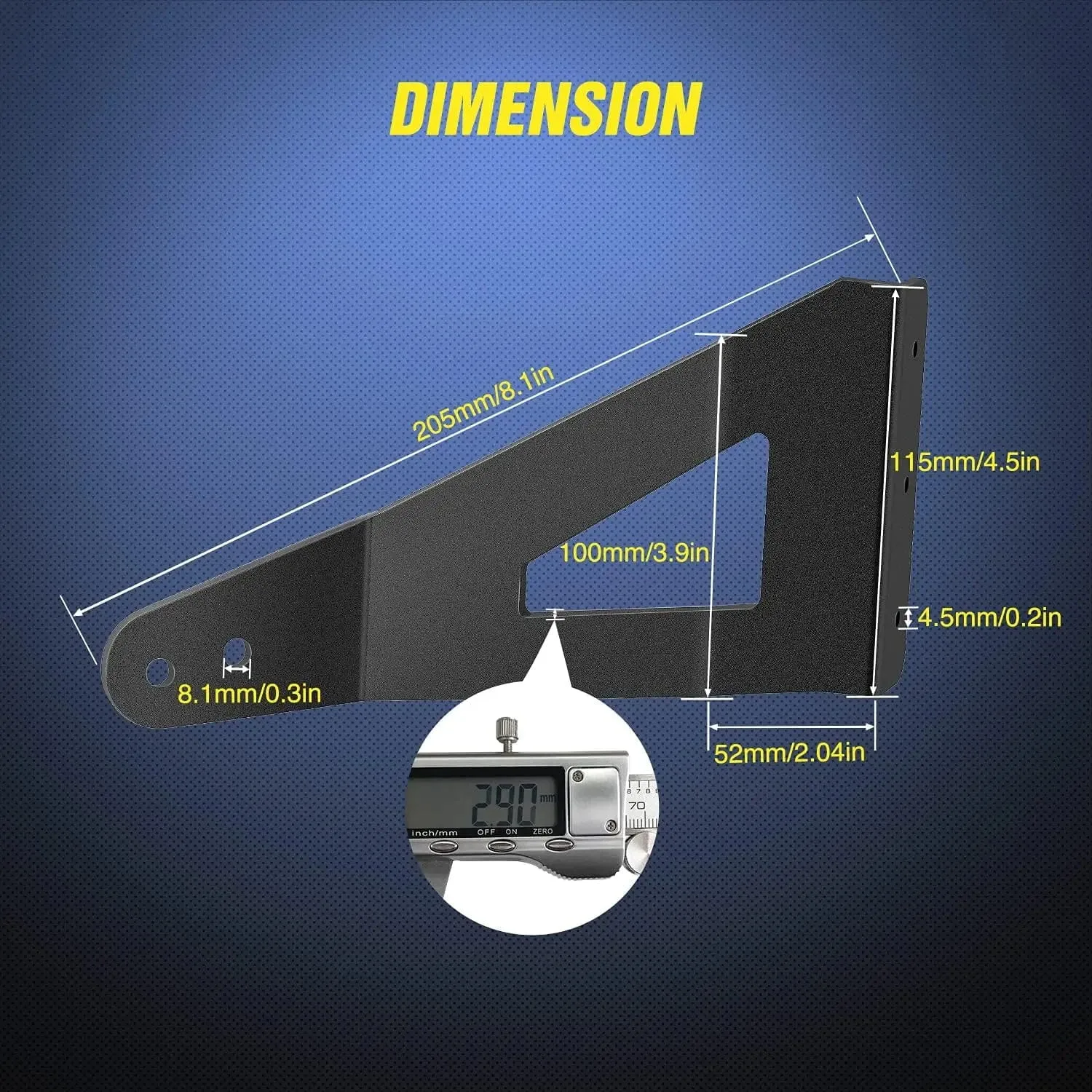 52 Inch Curved Light Bar Bracket at Upper Windshield Roof Cab for 2004-2018 Ford F150 & SVT Raptor (Pair)