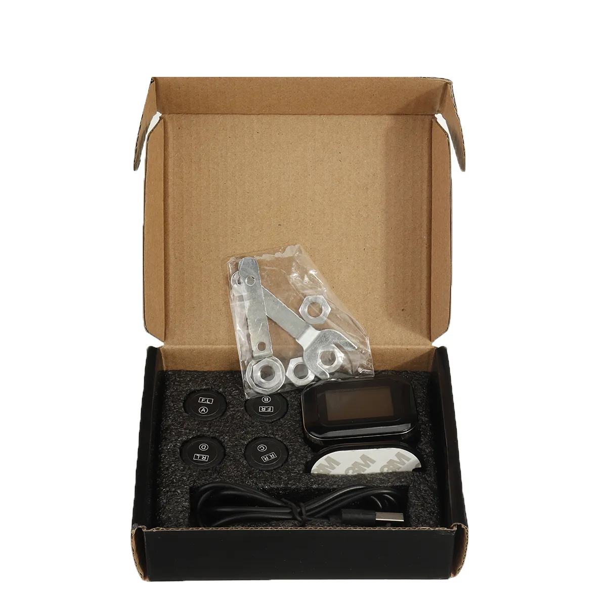 5V 0-50PSI Car Wireless TPMS Tire Tyre Pressure Monitor System LCD 4 Sensor Waterproof Auto Security Alarm Systems