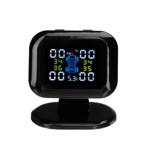 5V 0-50PSI Car Wireless TPMS Tire Tyre Pressure Monitor System LCD 4 Sensor Waterproof Auto Security Alarm Systems