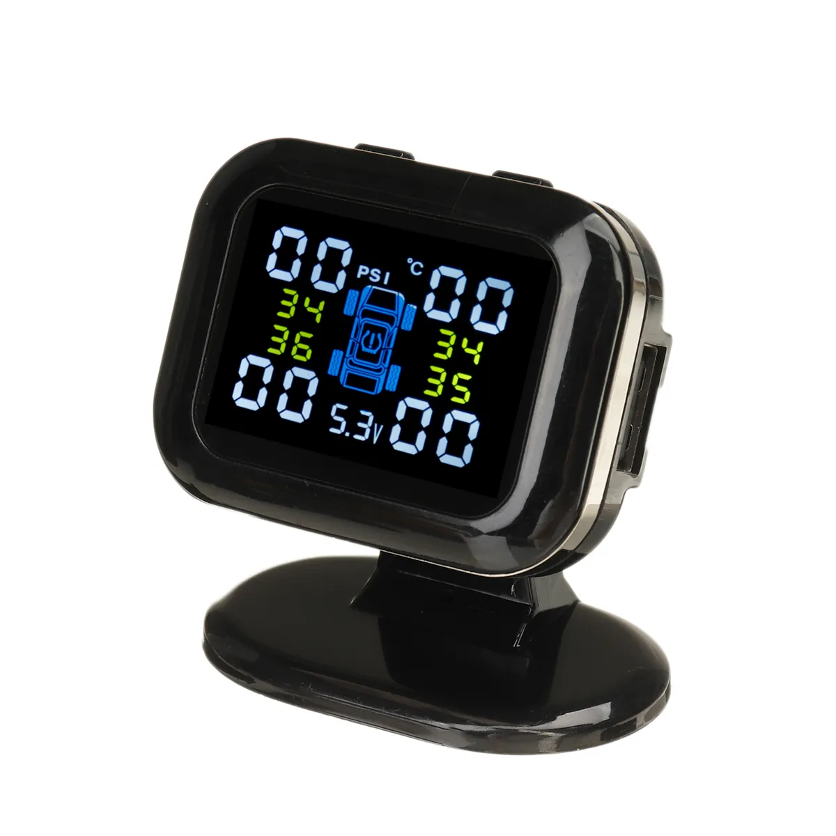5V 0-50PSI Car Wireless TPMS Tire Tyre Pressure Monitor System LCD 4 Sensor Waterproof Auto Security Alarm Systems