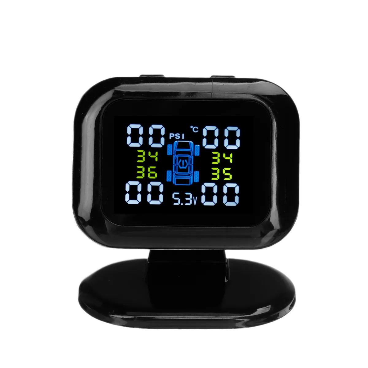 5V 0-50PSI Car Wireless TPMS Tire Tyre Pressure Monitor System LCD 4 Sensor Waterproof Auto Security Alarm Systems