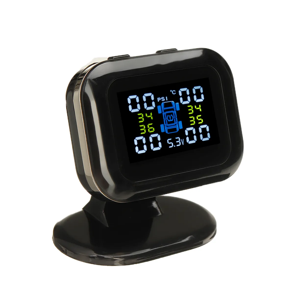 5V 0-50PSI Car Wireless TPMS Tire Tyre Pressure Monitor System LCD 4 Sensor Waterproof Auto Security Alarm Systems
