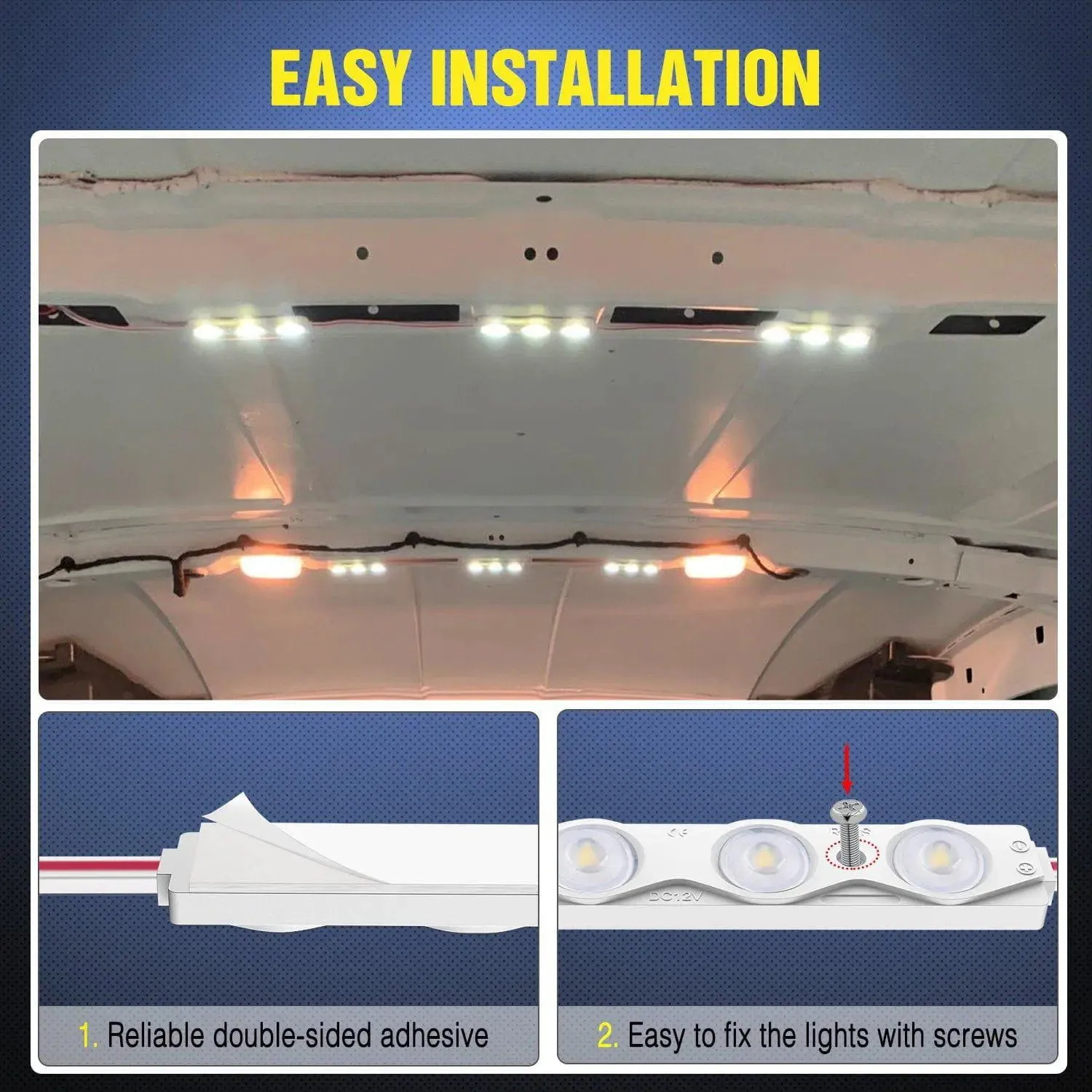 60 Leds Interior White Light Kits