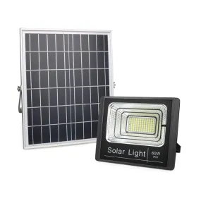 60W Outdoor Solar Panel And Led Flood Light With Remote Control