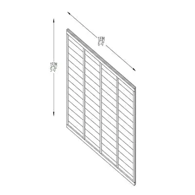 6ft x 6ft Pressure Treated Superlap Fence Panel
