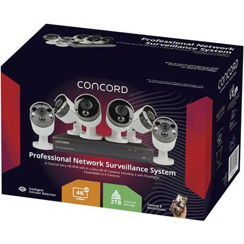 8 Channel 4K NVR Package Surv Camera System (4xPIR 2xfl)