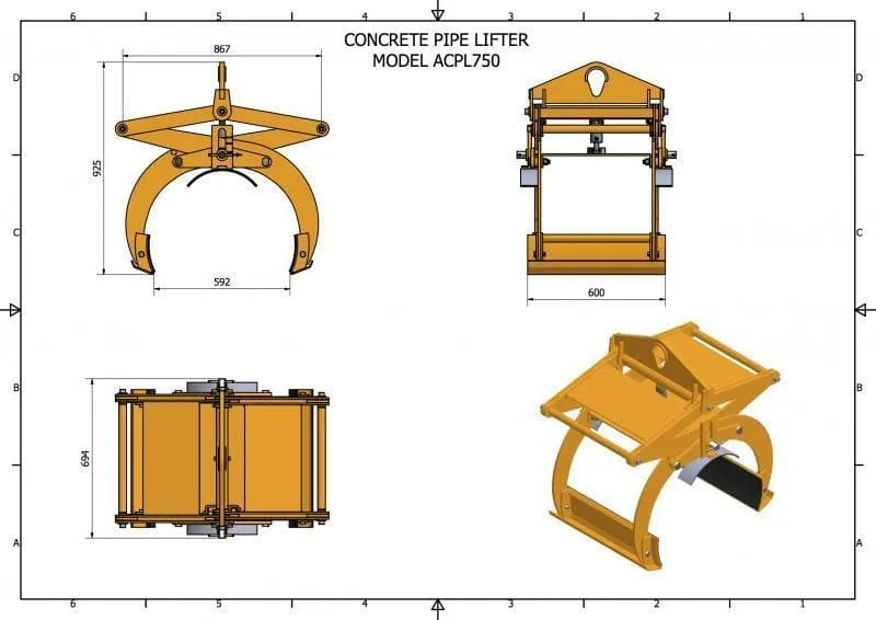 Aardwolf Concrete Pipe Lifter 750