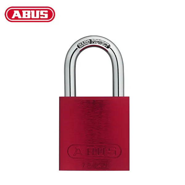 Abus 72/40 - Aluminum Padlock - Red - 1-17/32" Width - 1/4" Shackle