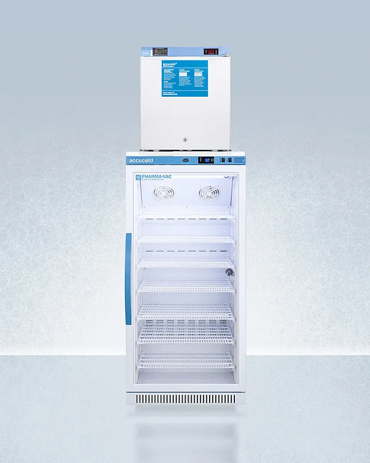 Accucold 24" Wide All-Refrigerator/All-Freezer Combination - ARG8PV-FS24LSTACKMED2