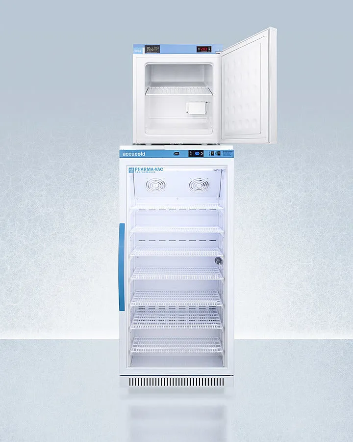 Accucold 24" Wide All-Refrigerator/All-Freezer Combination - ARG8PV-FS24LSTACKMED2