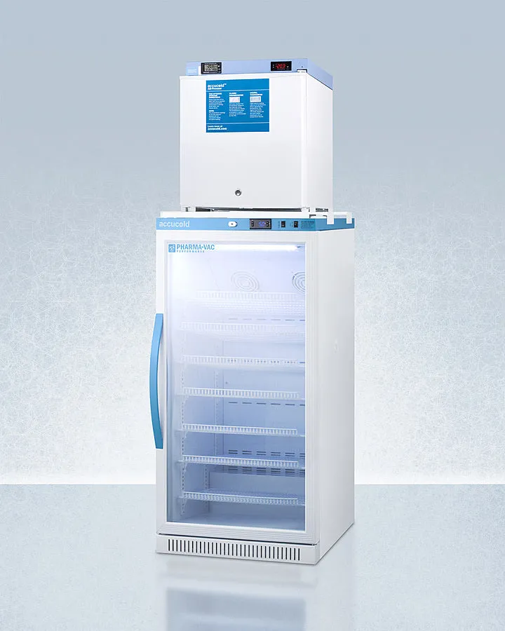 Accucold 24" Wide All-Refrigerator/All-Freezer Combination - ARG8PV-FS24LSTACKMED2