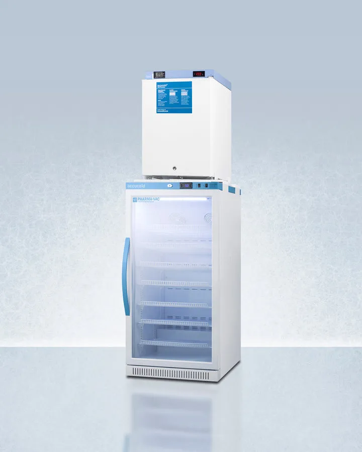 Accucold 24" Wide All-Refrigerator/All-Freezer Combination - ARG8PV-FS30LSTACKMED2
