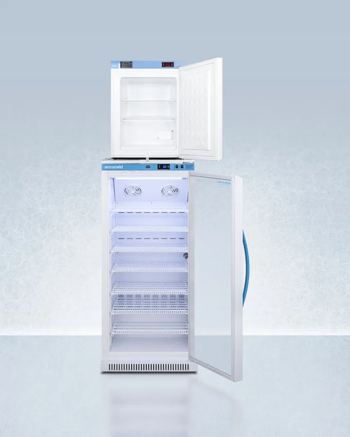 Accucold 24" Wide All-Refrigerator/All-Freezer Combination - ARG8PV-FS30LSTACKMED2