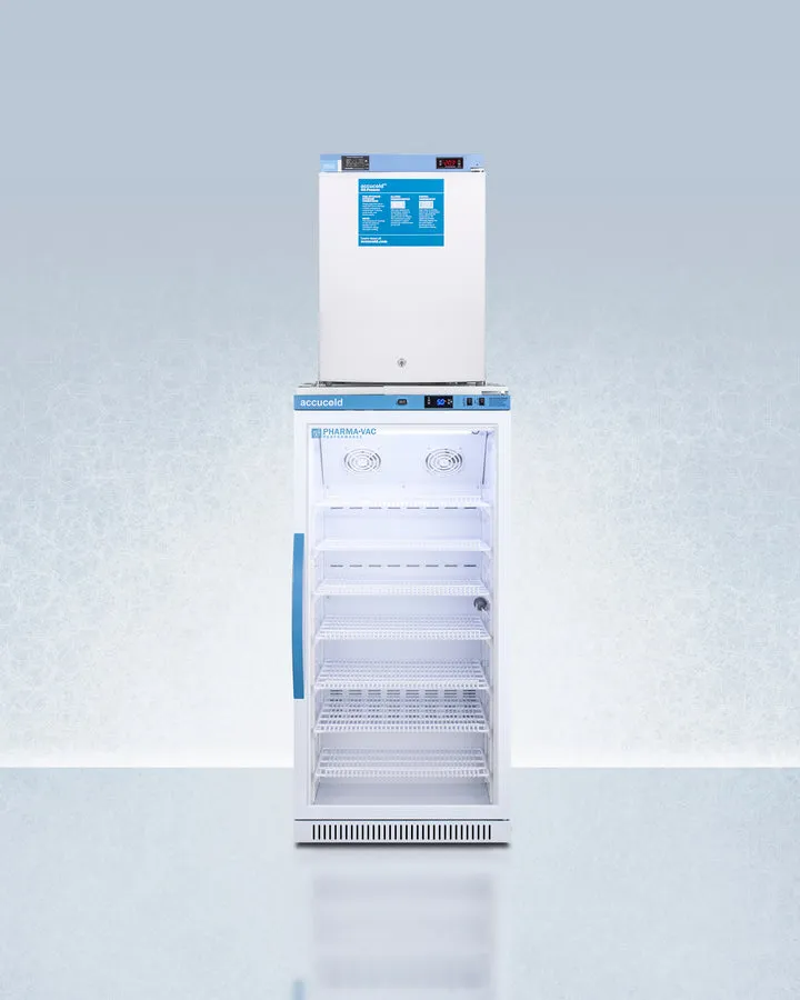 Accucold 24" Wide All-Refrigerator/All-Freezer Combination - ARG8PV-FS30LSTACKMED2