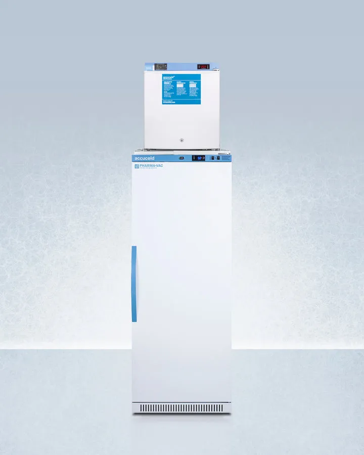 Accucold 24" Wide All-Refrigerator/All-Freezer Combination - ARS12PV-FS24LSTACKMED2
