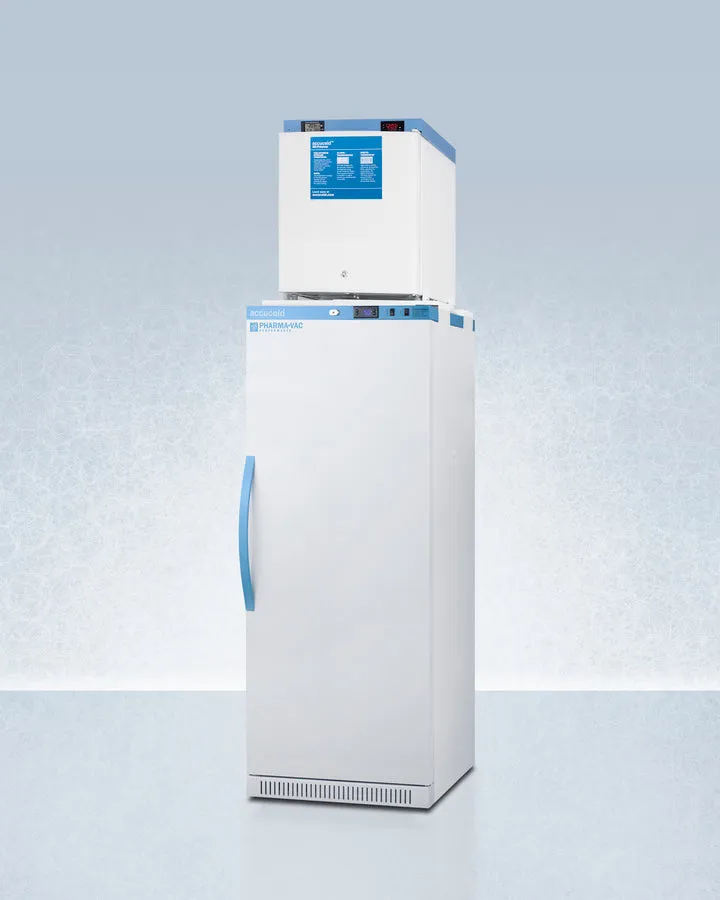 Accucold 24" Wide All-Refrigerator/All-Freezer Combination - ARS12PV-FS24LSTACKMED2