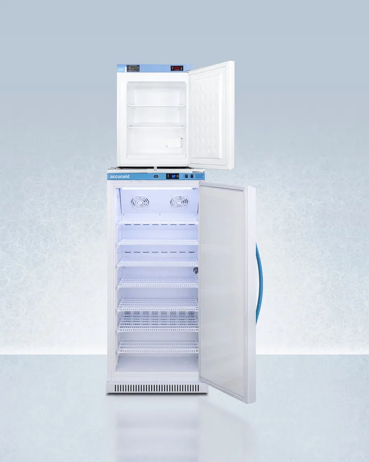 Accucold 24" Wide All-Refrigerator/All-Freezer Combination White