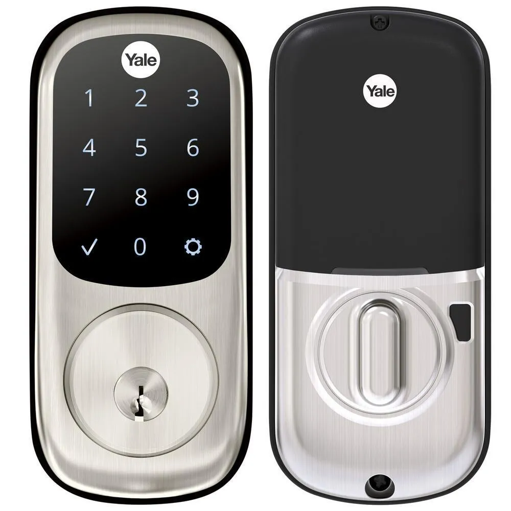 Assure Lock Satin Nickel Wi-Fi and Bluetooth Touchscreen Single Cylinder Deadbolt