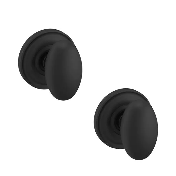 Baldwin Estate - 5025 Classic Knob Set - 5048 Circle Rose - Satin Black - Passage / Privacy - Grade 2