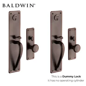Baldwin Estate - 6567.112 - Trenton Full Dummy & Entrance Handleset Trim Set - Single Cyl - 112 - Venetian Bronze - Grade 2 - RH/LH
