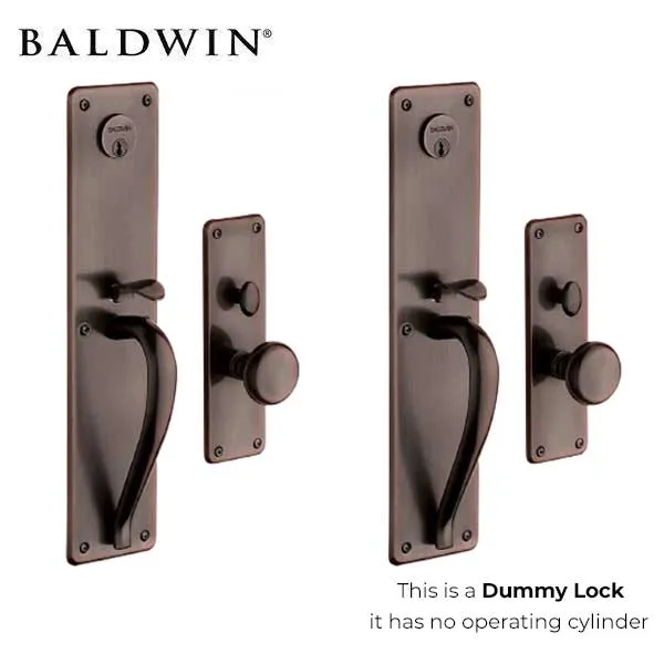 Baldwin Estate - 6567.112 - Trenton Full Dummy & Entrance Handleset Trim Set - Single Cyl - 112 - Venetian Bronze - Grade 2 - RH/LH