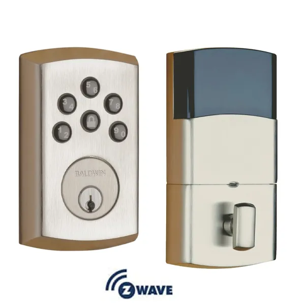 Baldwin Estate Soho - 8285 Contemporary Keyless Electronic Deadbolt - Singl Cyl - Optional Z-Wave - Satin Nickel - Grade 2