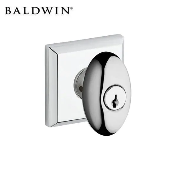 Baldwin Estate - Traditional Square Reserve Deadbolt - Optional Function - 260 - Polished Chrome - Grade 1
