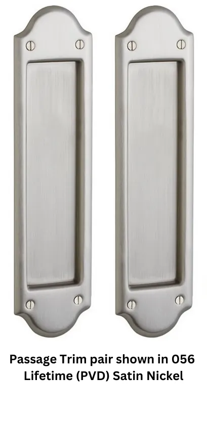 Baldwin - Pocket Door Locks - Boulder - Passage Trim Only (Pair)