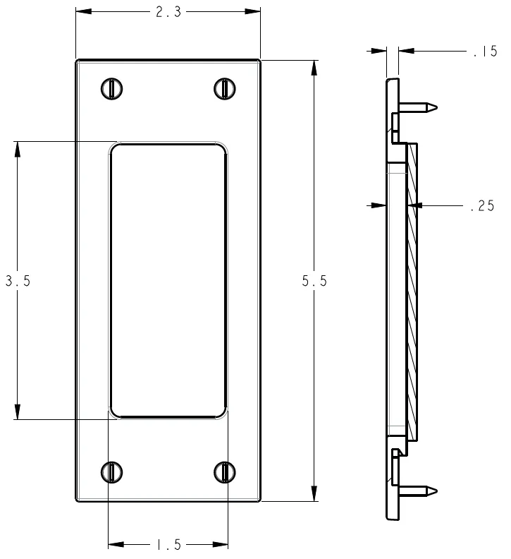Baldwin - Pocket Door Locks - Santa Monica (Small) - Passage Trim Only (Pair)