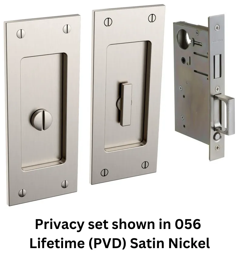 Baldwin - Pocket Door Locks - Santa Monica (Small) - Privacy Pocket Door Set