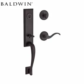 Baldwin - Reserve Del Mar Traditional Handleset - Single Cylinder Lever - Left Handed - Square Rose - Venetian Bronze - Grade 2