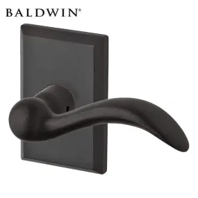 Baldwin Reserve - EN.ARC.L.RSR - Arch Keyed Entry Single Cylinder Lever Set - Square Rose - 481 - Dark Bronze - Entrance - Grade 2 - RH