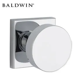 Baldwin Reserve - PV.CON.CSR - Contemporary Knob Set - Square Rose - 260 - Polished Chrome - Privacy - Grade 2